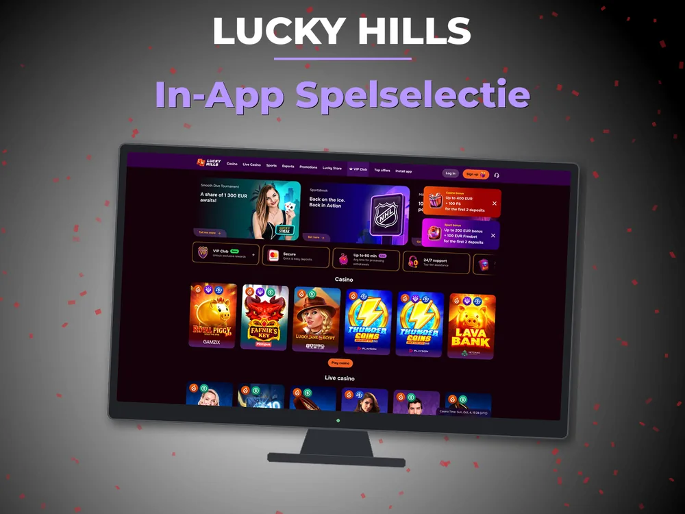Lucky Hills - In-App Spelselectie